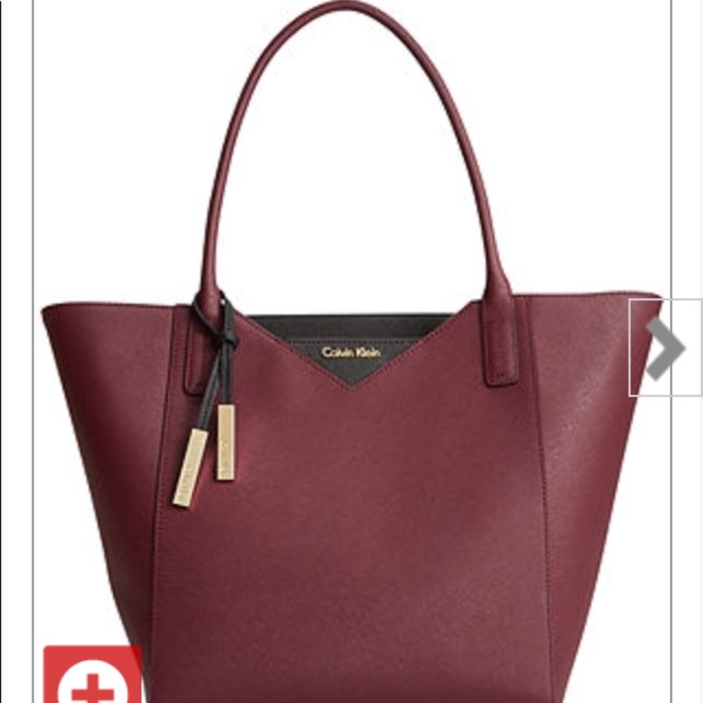 Calvin Klein saffiano leather tote bag